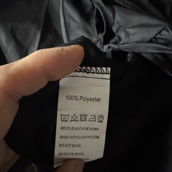 Tie  front puff long sleeve baby doll top small - Picture 4 of 5